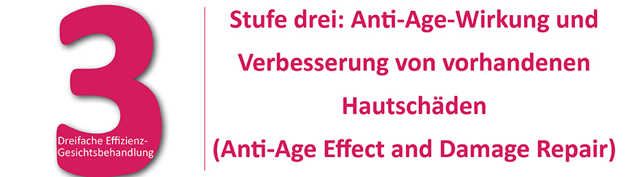 Stufe drei: Anti-Age-Wirkung und Verbesserung von vorhandenen Hautschäden